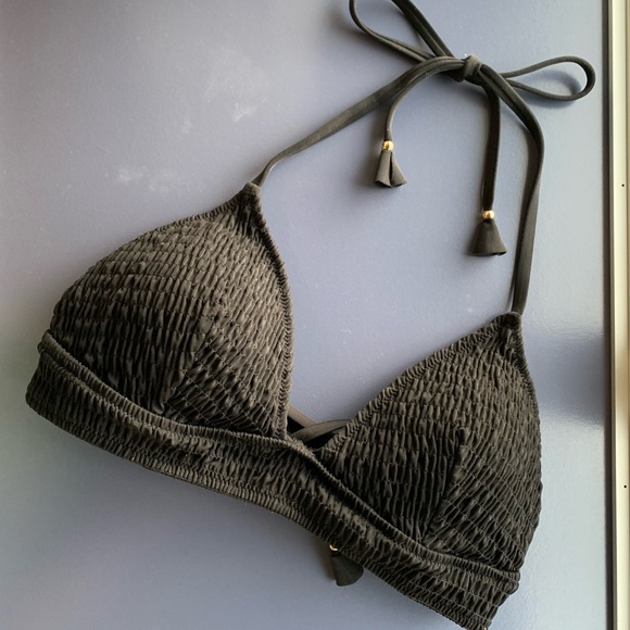 Victoria’s Secret Long-lined Smocked Bikini Top - Picture 1 of 4